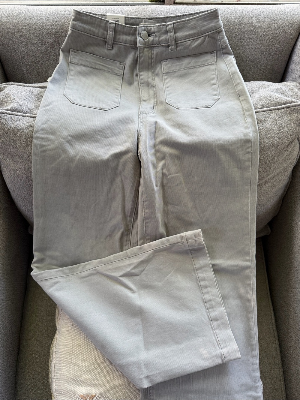 ROLLA'S Light Gray High-Waist Straight Jeans